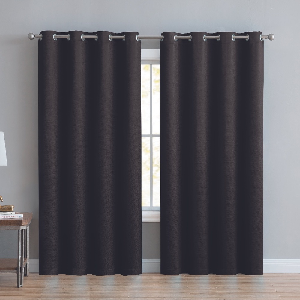 Abstract Grommet Top Thermal Insulated Blackout Window Curtains - 2 Panels